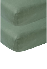 Meyco Drap housse 40/90 Forest green (2 pcs)