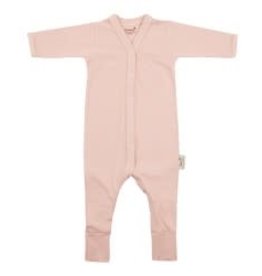 Timboo Baby suit longsleeve with feet misty rose