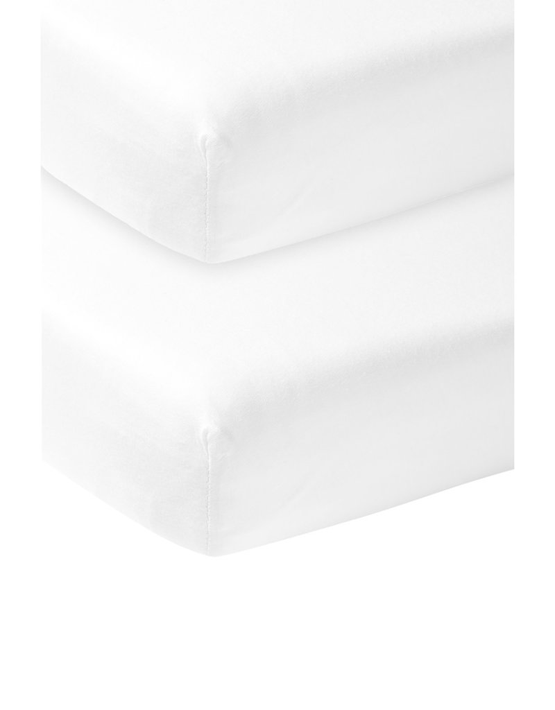 Meyco Drap housse Meyco 50 x 90 blanc (lot de 2)