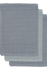 Jollein Hydrofiel Washandje Bamboe Katoen - Storm Grey - 3 Stuks