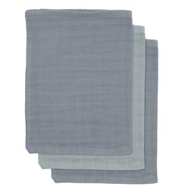 Jollein Hydrofiel Washandje Bamboe Katoen - Storm Grey - 3 Stuks