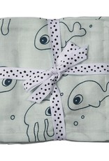 Done by Deer Burp cloths sea friends blue