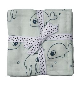 Done by Deer Burp cloths sea friends blue