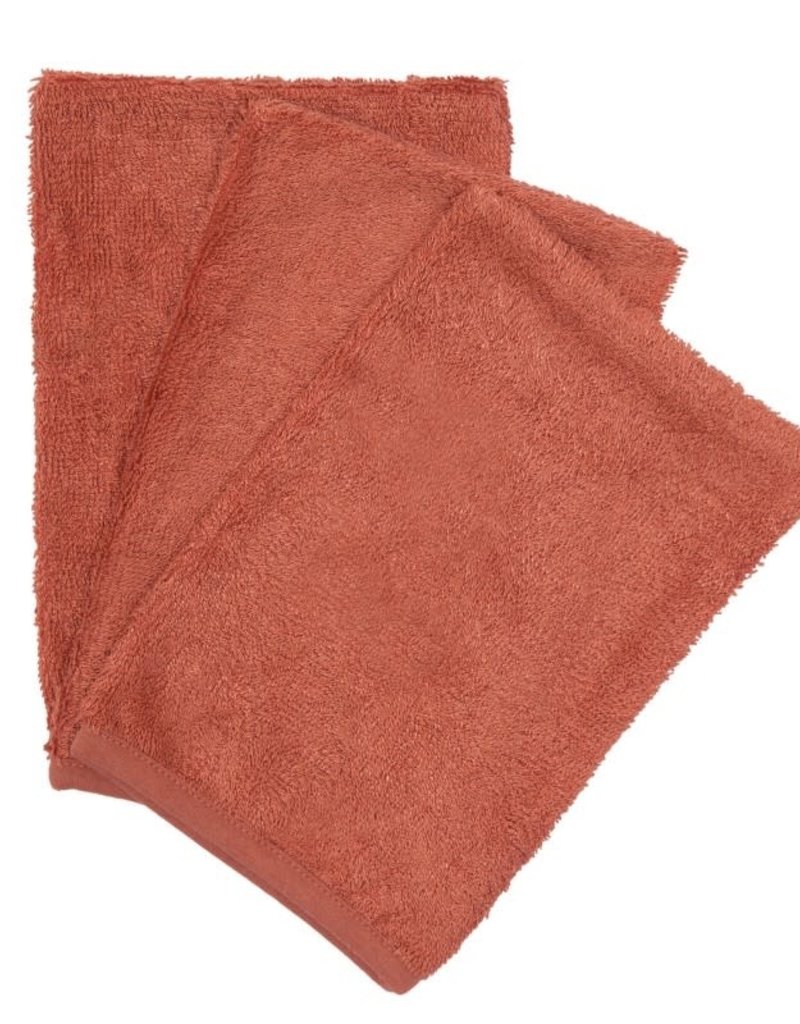 Timboo Lot de 3 gant de toilette Apricot Blush