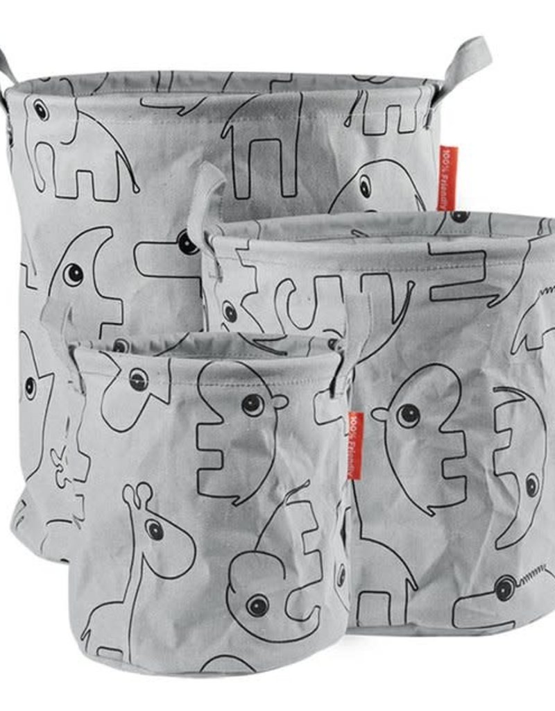 Done by Deer Storage baskets 3 pcs Contour Grey