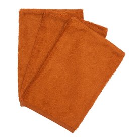 Timboo Lot de 3 débarbouillettes Inca Rust