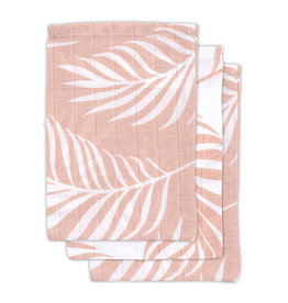 Jollein Gant de toilette en mousseline Nature rose pâle (paquet de 3)