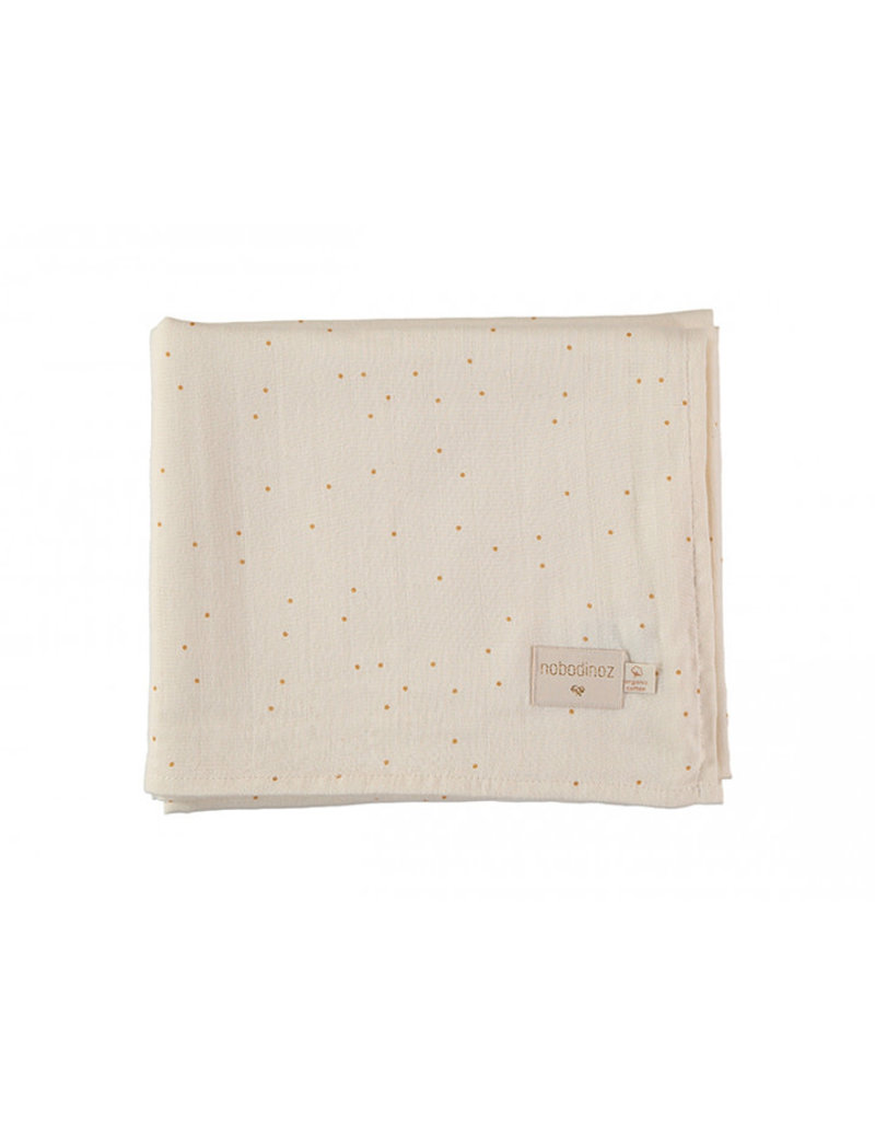 Nobodinoz Butterfly swaddle • honey sweet dots natural