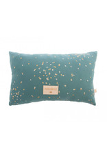 Nobodinoz Laurel cushion • gold confetti magic green