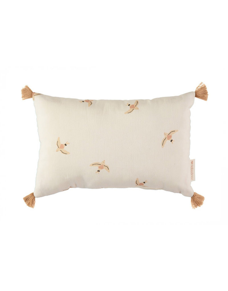 Nobodinoz Sublim cushion • nude haiku birds natural