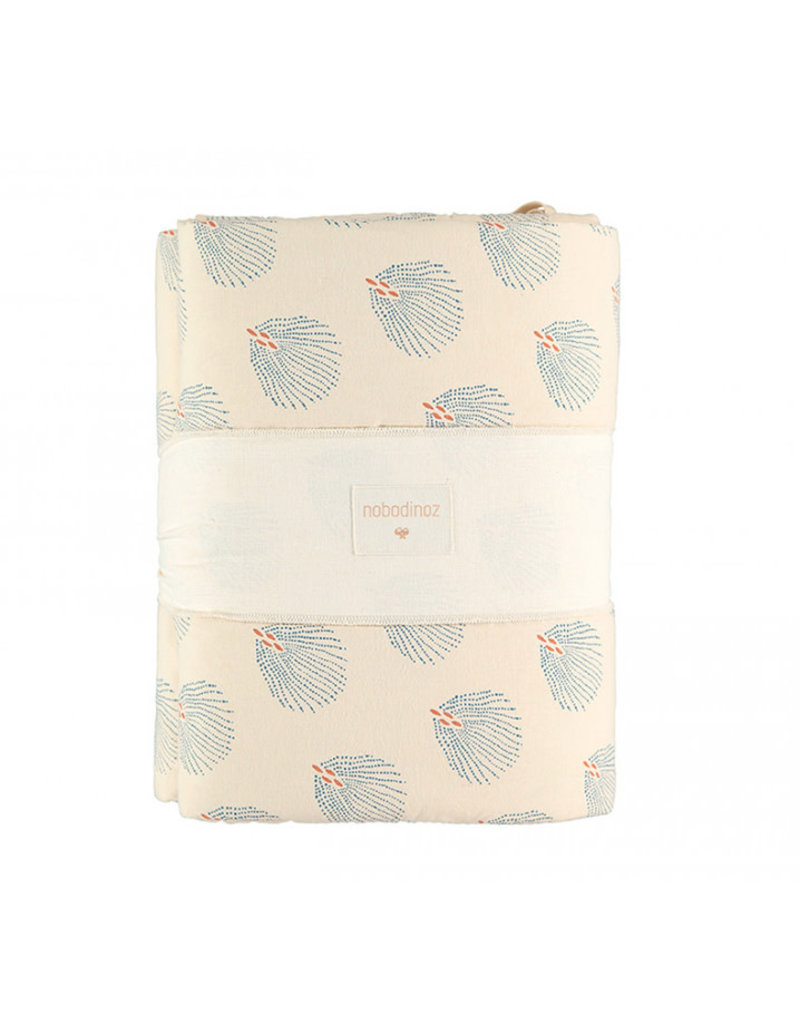 Nobodinoz Nest cot bumper • blue gatsby cream