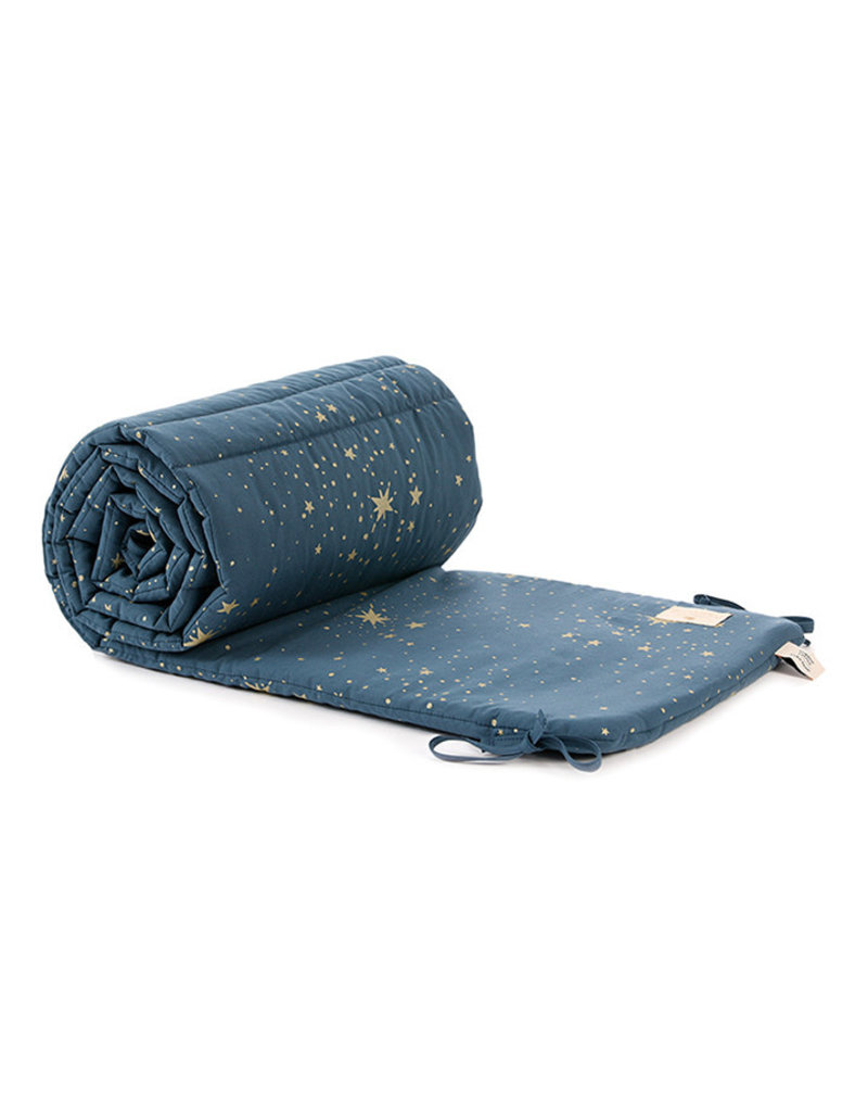 Nobodinoz Nest cot bumper • gold stella night blue