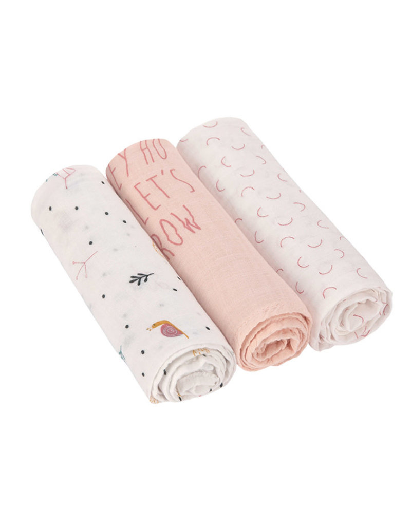 Lässig Lässig - Heavenly soft Swaddle L 3pcs Garden Explorer girls