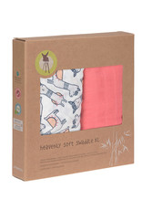 Lässig Lässig - Heavenly Soft Swaddle XL 2pcs Glama Lama Coral