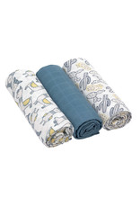 Lässig Lässig - Heavenly Soft Swaddle L 3pcs Glama Lama blue