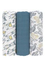 Lässig Lässig - Heavenly Soft Swaddle L 3pcs Glama Lama blue