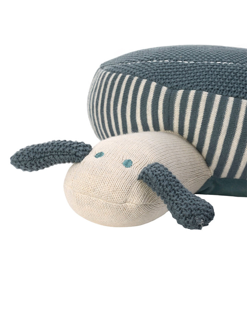 Lässig Lässig - Knitted Pouf S Garden Explorer Snail Blue