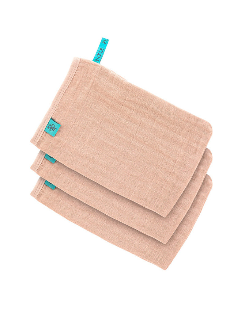 Lässig Lässig - Muslin Wash Glove Set Light pink