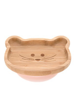 Lässig Assiette en bois de bamboo avec ventouse - Souris