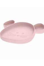 Lässig Assiette à compartiments en silicone - Little Chums Rose