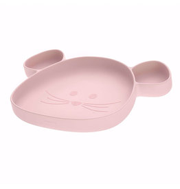 Lässig Assiette à compartiments en silicone - Little Chums Rose