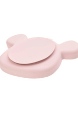 Lässig Assiette à compartiments en silicone - Little Chums Rose