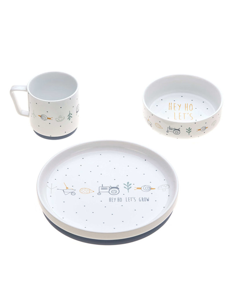 Lässig Lässig - Dish Set Porcelain Garden Explorer Tractor