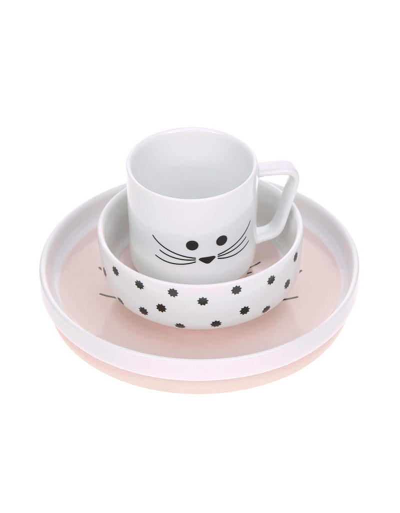 Lässig Lässig - Dish Set Porcelain Little Chums Cat
