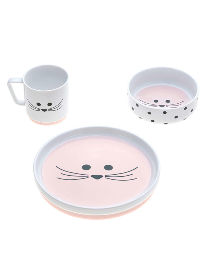 Lässig Lässig - Dish Set Porcelain Little Chums Cat