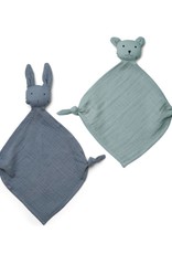 Liewood Yoko Mini Cuddle Cloth 2 Pack - Blue mix