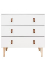 Bopita Commode avec 3 tiroirs Indy Blanc/Naturel