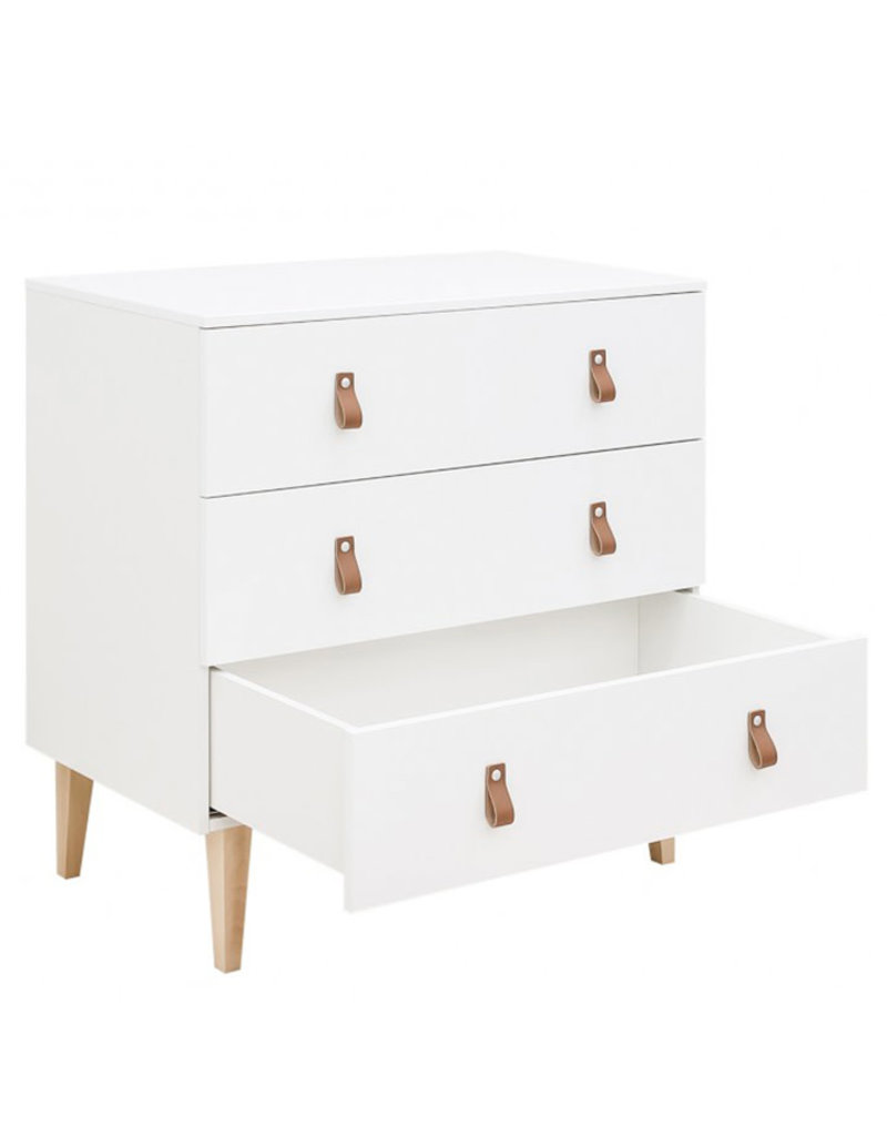 Bopita Commode avec 3 tiroirs Indy Blanc/Naturel