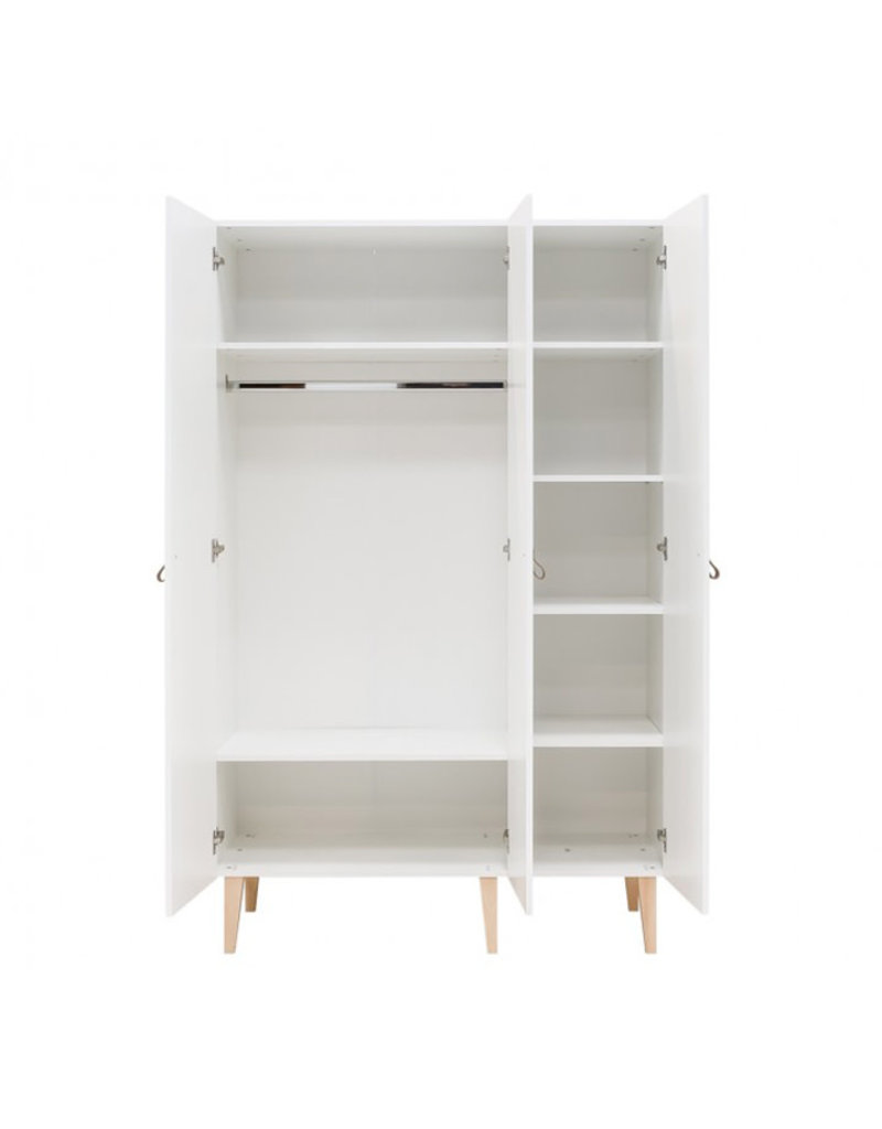 Bopita Armoire 3-portes Indy Blanc/Naturel