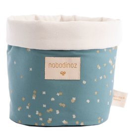 Nobodinoz Panda basket • gold confetti magic green • Medium