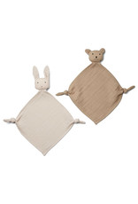 Liewood Liewood - Yoko Mini Cuddle Cloth 2pcs Sandy/stone beige