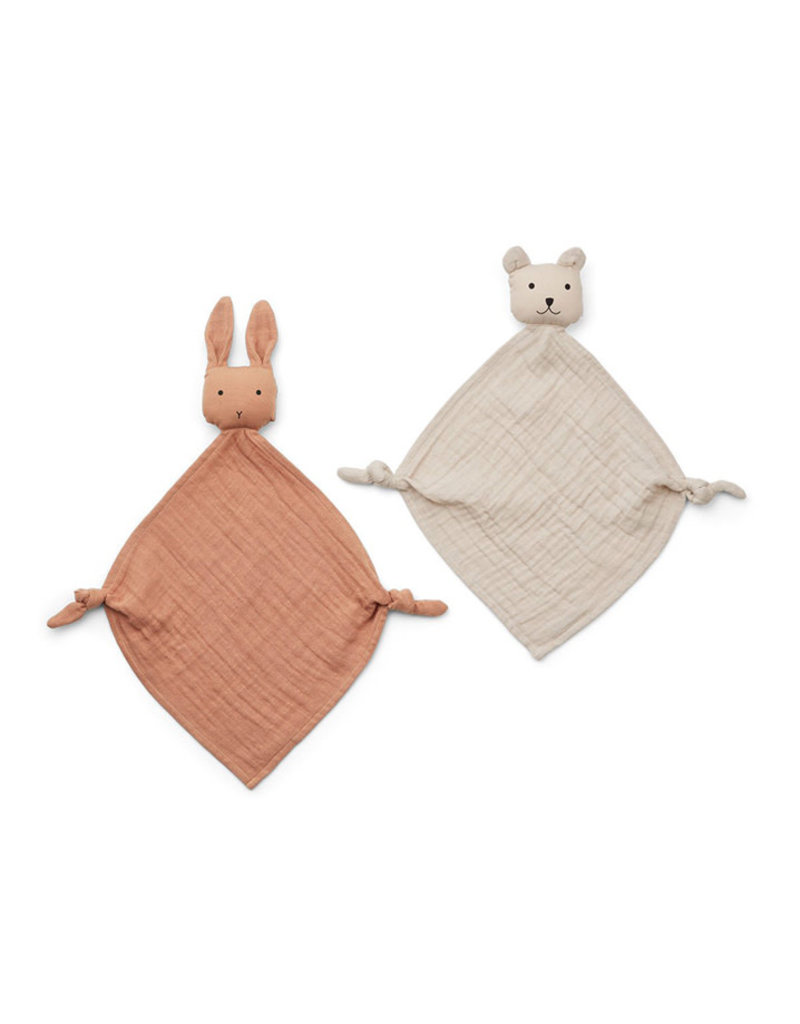 Liewood Yoko Mini Cuddle Cloth 2 Pack - Tuscany rose/sandy mix