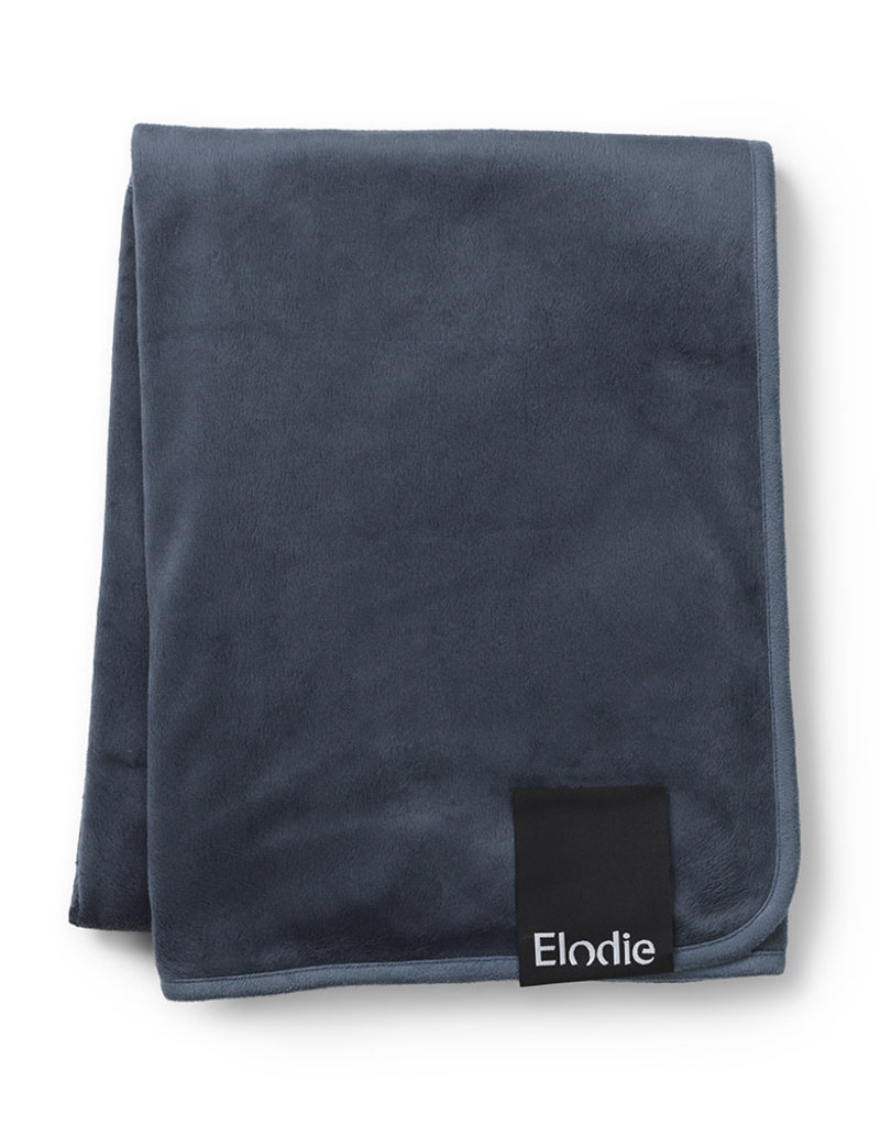 Elodie Details Pearl Velvet Deken - Juniper Blue