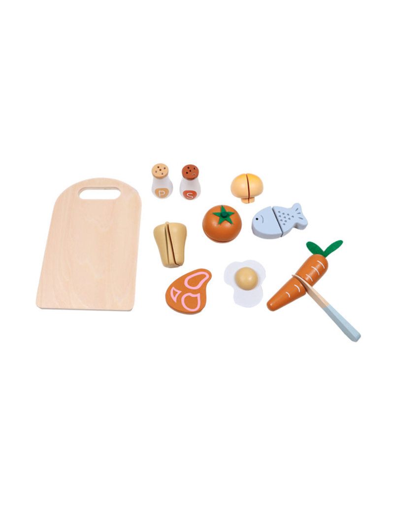 Tryco Wooden Chopping Board With Food