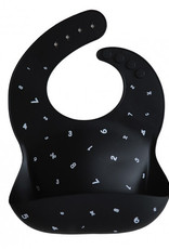 Mushie Silicone bib numbers black