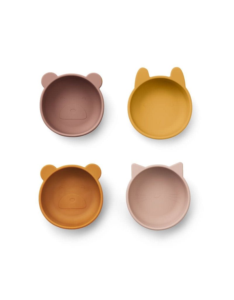 Liewood Iggy Silicone Bowls 4 Pack - Rose mix