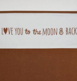 Meyco LEDIKANTLAKEN LOVE YOU TO THE MOON & BACK - CAMEL - 100X150CM