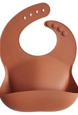 Mushie Silicone Baby Bib (Clay)