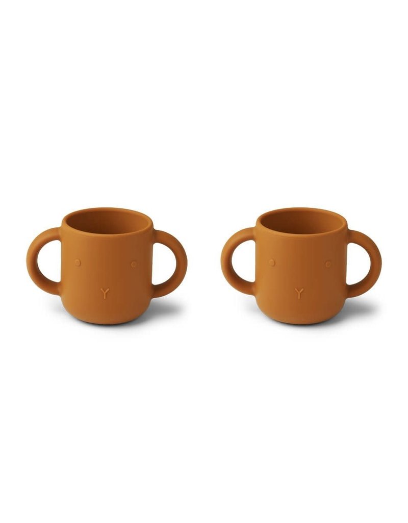Liewood Gene Silicone Cup 2 Pack - Rabbit mustard