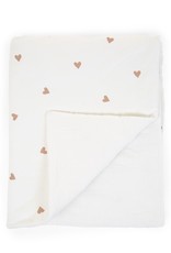 Childhome Babydeken - 80x100 Cm - Jersey + Mousseline - Hearts