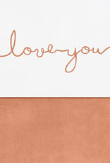 Jollein Laken Wieg 75x100cm - Love you - Caramel