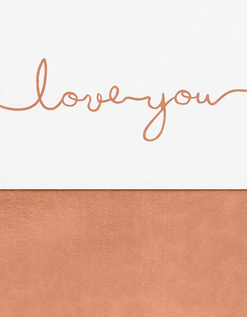 Jollein Laken Wieg 75x100cm - Love you - Caramel