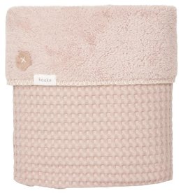 Koeka Ledikantdeken wafel/teddy Oslo Grey/Pink