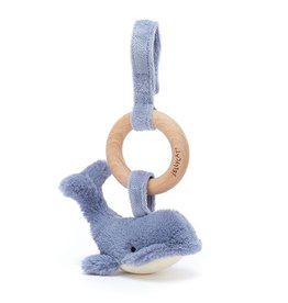 JellyCat Wilbur Whale Wooden Ring Toy