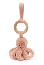 JellyCat Odell Octopus Wooden Ring Toy pink