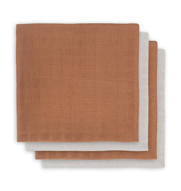 Jollein Hydrofiele Doek Small 70x70cm Bamboe Katoen - Caramel - 4 Stuks